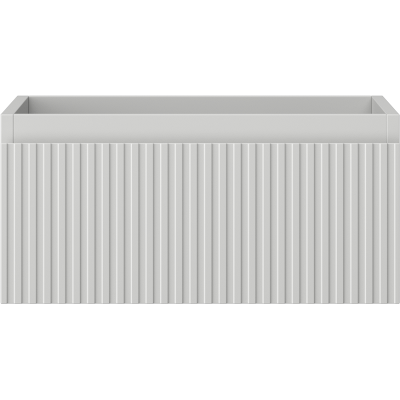 Mexen Rivel bathroom cabinet under sink 50 cm, 1 drawer, fluted, grey matte - 91A20-05023-1-BF62