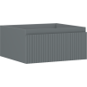 Mexen Rivel bathroom cabinet under washbasin 50 cm, 1 drawer, grooved, matte graphite - 91A20-05023-1-BF66