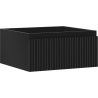 Mexen Rivel bathroom vanity cabinet 50 cm, 1 drawer, fluted, matte black - 91A20-05023-1-BF71