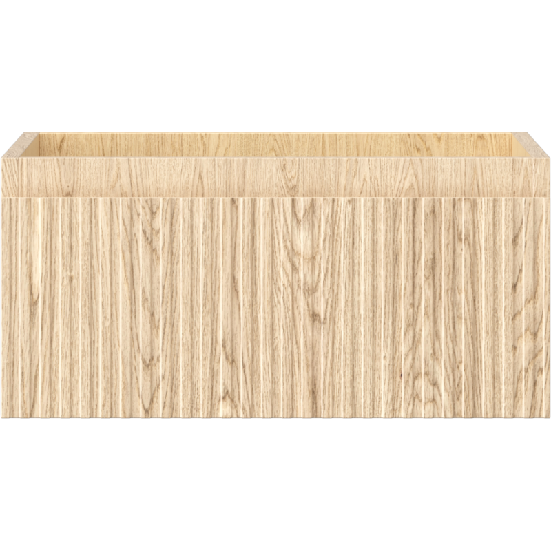 Mexen Rivel bathroom cabinet under-sink 50 cm, 1 drawer, fluted, oak - 91A20-05023-1-BF81