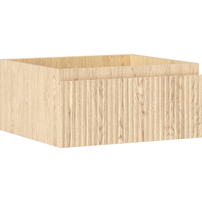 Mexen Rivel bathroom vanity 50 cm, 1 drawer, grooved, oak - 91A20-05023-1-BF81