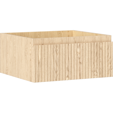 Mexen Rivel bathroom vanity 50 cm, 1 drawer, grooved, oak - 91A20-05023-1-BF81