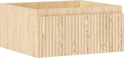 Mexen Rivel bathroom cabinet under-sink 50 cm, 1 drawer, fluted, oak - 91A20-05023-1-BF81