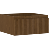 Mexen Rivel bathroom cabinet for sink, 50 cm, 1 drawer, grooved, walnut - 91A20-05023-1-BF86
