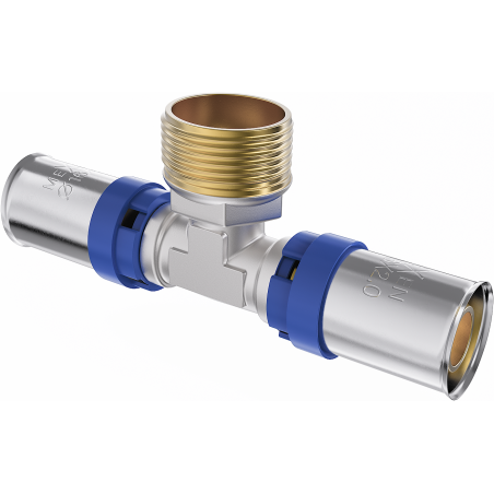 Mexen PEX-P compression tee, press-fit PEX 16 x 1/2" male thread x 16 - W97133-1612M16-00
