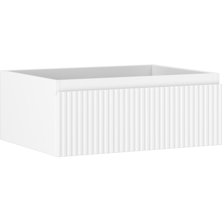 Mexen Rivel bathroom cabinet under-sink 60 cm, 1 drawer, grooved, white matte - 91A20-06023-1-BF01