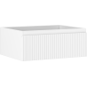 Mexen Rivel bathroom cabinet under-sink 60 cm, 1 drawer, grooved, white matte - 91A20-06023-1-BF01