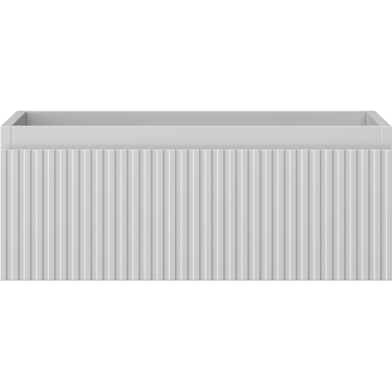 Mexen Rivel 60 cm Bathroom Cabinet, 1 Drawer, Grooved, Grey Matte - 91A20-06023-1-BF62