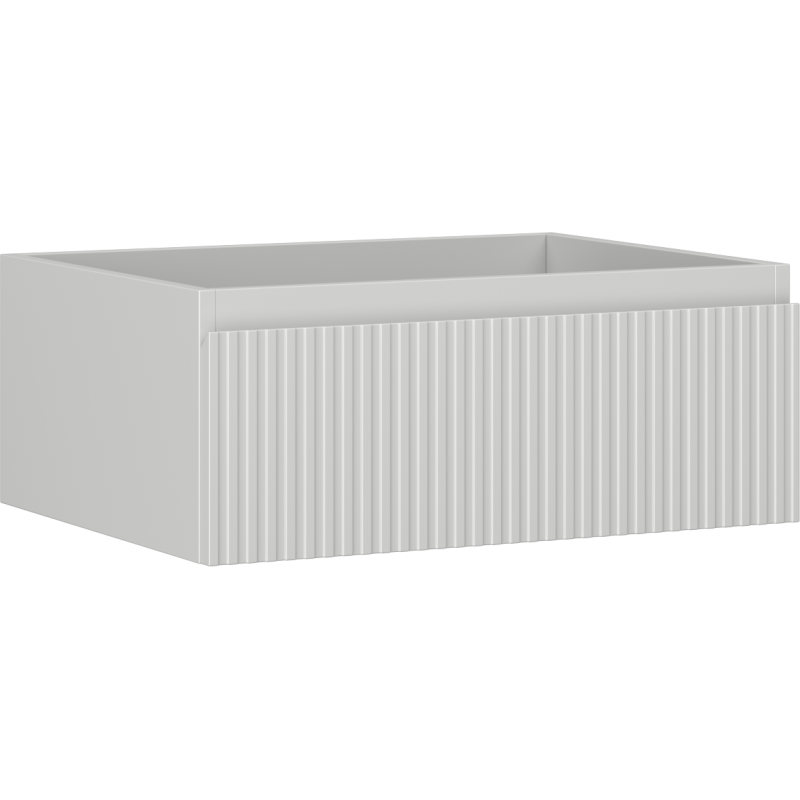 Mexen Rivel bathroom cabinet under sink 60 cm, 1 drawer, grooved, matte gray - 91A20-06023-1-BF62