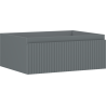 Mexen Rivel bathroom cabinet under sink 60 cm, 1 drawer, grooved, matte graphite - 91A20-06023-1-BF66