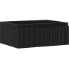 Mexen Rivel bathroom cabinet for sink 60 cm, 1 drawer, grooved, black matte - 91A20-06023-1-BF71