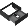Mexen Rivel bathroom cabinet for sink 60 cm, 1 drawer, grooved, black matte - 91A20-06023-1-BF71