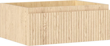 Mexen Rivel 60 cm Bathroom Vanity Cabinet, 1 Drawer, Ribbed, Oak - 91A20-06023-1-BF81