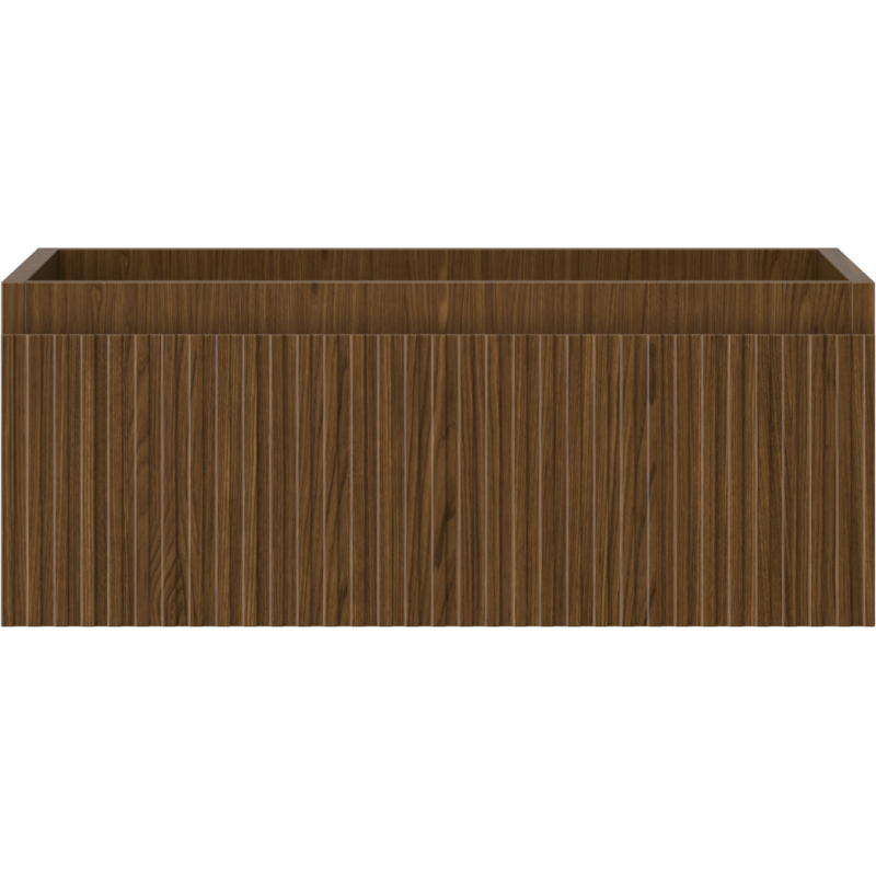 Mexen Rivel bathroom cabinet under sink 60 cm, 1 drawer, grooved, walnut - 91A20-06023-1-BF86