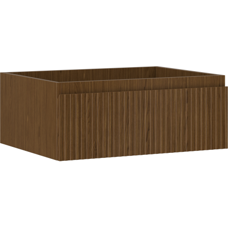 Mexen Rivel bathroom cabinet under sink 60 cm, 1 drawer, grooved, walnut - 91A20-06023-1-BF86