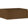 Mexen Rivel bathroom cabinet under sink 60 cm, 1 drawer, grooved, walnut - 91A20-06023-1-BF86