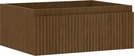 Mexen Rivel bathroom cabinet under sink 60 cm, 1 drawer, grooved, walnut - 91A20-06023-1-BF86