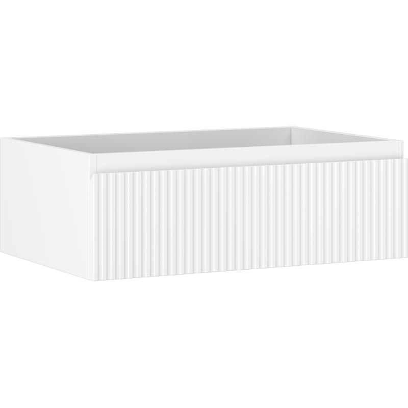 Mexen Rivel bathroom cabinet for under sink 70 cm, 1 drawer, grooved, white matte - 91A20-07023-1-BF01