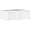 Mexen Rivel bathroom cabinet under sink 70 cm, 1 drawer, fluted, white matt - 91A20-07023-1-BF01