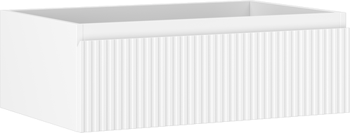 Mexen Rivel bathroom cabinet under sink 70 cm, 1 drawer, fluted, white matt - 91A20-07023-1-BF01
