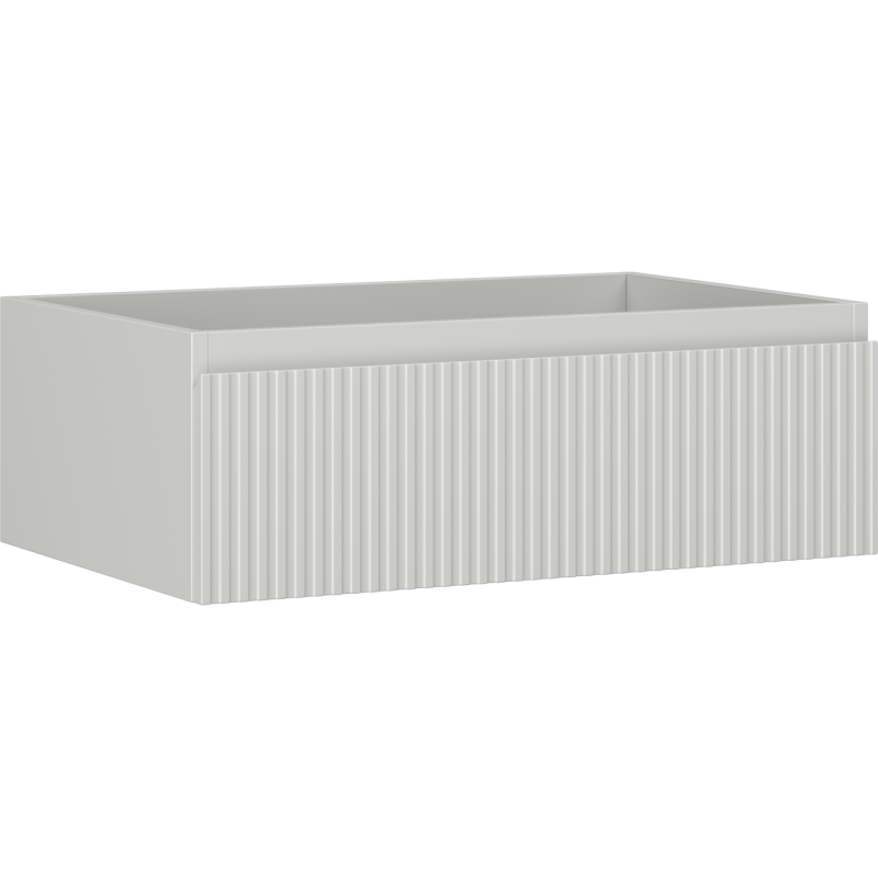 Mexen Rivel bathroom vanity cabinet 70 cm, 1 drawer, fluted, matte gray - 91A20-07023-1-BF62