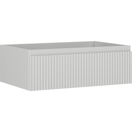 Mexen Rivel bathroom vanity cabinet 70 cm, 1 drawer, fluted, matte gray - 91A20-07023-1-BF62