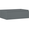 Mexen Rivel bathroom cabinet under sink 70 cm, 1 drawer, grooved, matte graphite - 91A20-07023-1-BF66