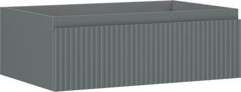 Mexen Rivel bathroom cabinet under sink 70 cm, 1 drawer, grooved, matte graphite - 91A20-07023-1-BF66