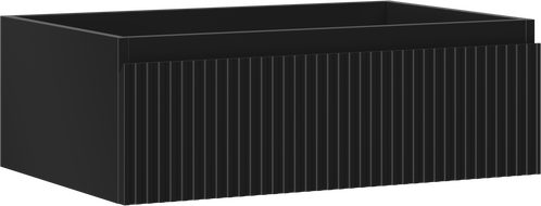 Mexen Rivel bathroom cabinet for washbasin 70 cm, 1 drawer, grooved, matte graphite - 91A20-07023-1-BF71