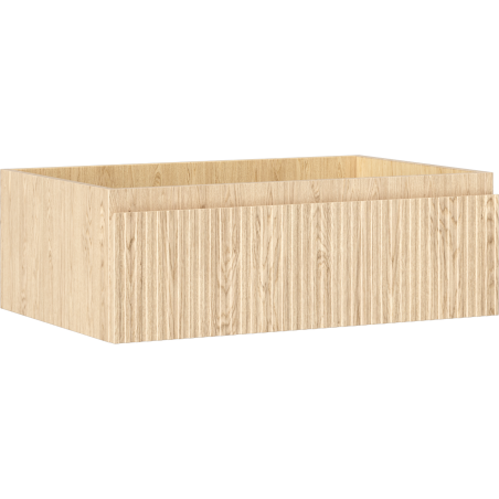 Mexen Rivel bathroom cabinet under sink 70 cm, 1 drawer, fluted, oak - 91A20-07023-1-BF81