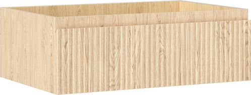Mexen Rivel bathroom cabinet under sink 70 cm, 1 drawer, fluted, oak - 91A20-07023-1-BF81