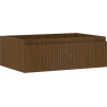 Mexen Rivel bathroom cabinet under sink 70 cm, 1 drawer, grooved, walnut - 91A20-07023-1-BF86