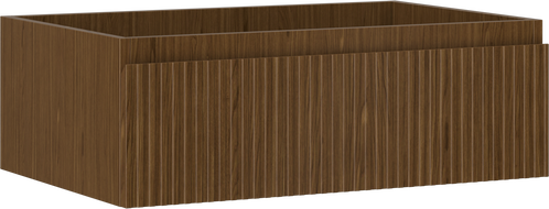 Mexen Rivel bathroom cabinet under sink 70 cm, 1 drawer, grooved, walnut - 91A20-07023-1-BF86