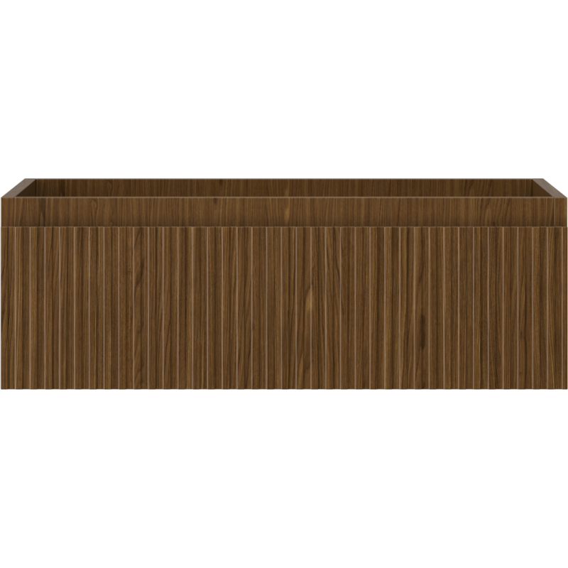 Mexen Rivel bathroom cabinet under sink 70 cm, 1 drawer, grooved, walnut - 91A20-07023-1-BF86