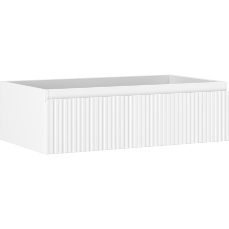 Mexen Rivel bathroom cabinet under the sink 80 cm, 1 drawer, grooved, white matte - 91A20-08023-1-BF01