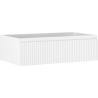 Mexen Rivel bathroom cabinet under the sink 80 cm, 1 drawer, grooved, white matte - 91A20-08023-1-BF01
