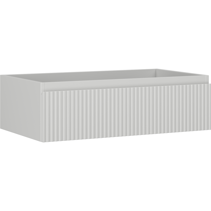 Mexen Rivel bathroom cabinet under sink 80 cm, 1 drawer, fluted, matte gray - 91A20-08023-1-BF62