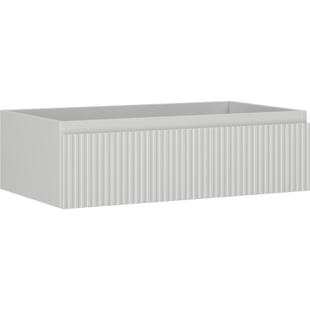 Mexen Rivel bathroom cabinet under sink 80 cm, 1 drawer, fluted, matte gray - 91A20-08023-1-BF62