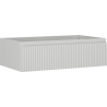Mexen Rivel bathroom cabinet under sink 80 cm, 1 drawer, fluted, matte gray - 91A20-08023-1-BF62