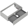Mexen Rivel bathroom cabinet under sink 80 cm, 1 drawer, fluted, matte gray - 91A20-08023-1-BF62