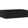 Mexen Rivel bathroom cabinet under sink 80 cm, 1 drawer, fluted, black matte - 91A20-08023-1-BF71
