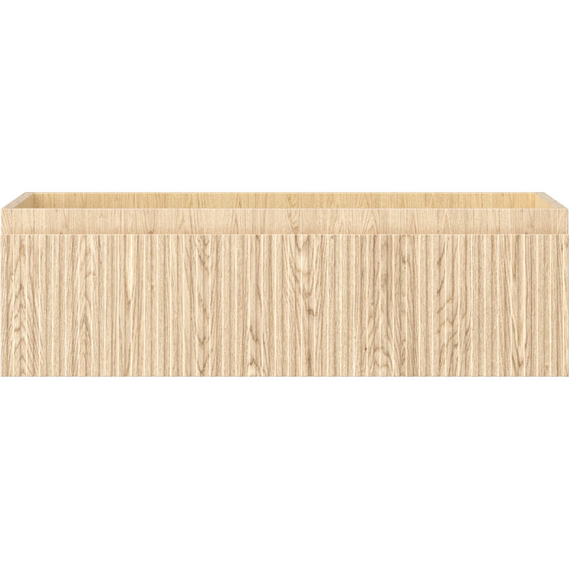 Mexen Rivel bathroom cabinet under-sink 80 cm, 1 drawer, fluted, oak - 91A20-08023-1-BF81