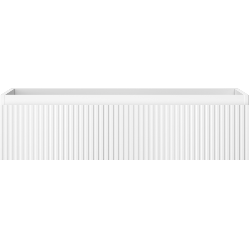 Mexen Rivel bathroom cabinet under sink 90 cm, 1 drawer, grooved, white matte - 91A20-09023-1-BF01