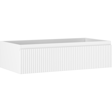 Mexen Rivel bathroom cabinet under sink 90 cm, 1 drawer, fluted, matte white - 91A20-09023-1-BF01