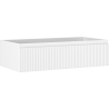 Mexen Rivel bathroom cabinet under sink 90 cm, 1 drawer, fluted, matte white - 91A20-09023-1-BF01