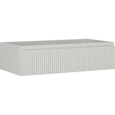 Mexen Rivel bathroom cabinet for washbasin 90 cm, 1 drawer, grooved, matte grey - 91A20-09023-1-BF62