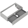 Mexen Rivel bathroom cabinet for wash basin 90 cm, 1 drawer, grooved, matte gray - 91A20-09023-1-BF62
