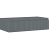 Mexen Rivel bathroom cabinet under-sink 90 cm, 1 drawer, fluted, matte graphite - 91A20-09023-1-BF66
