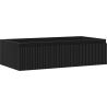 Mexen Rivel bathroom cabinet under-sink 90 cm, 1 drawer, fluted, black matte - 91A20-09023-1-BF71