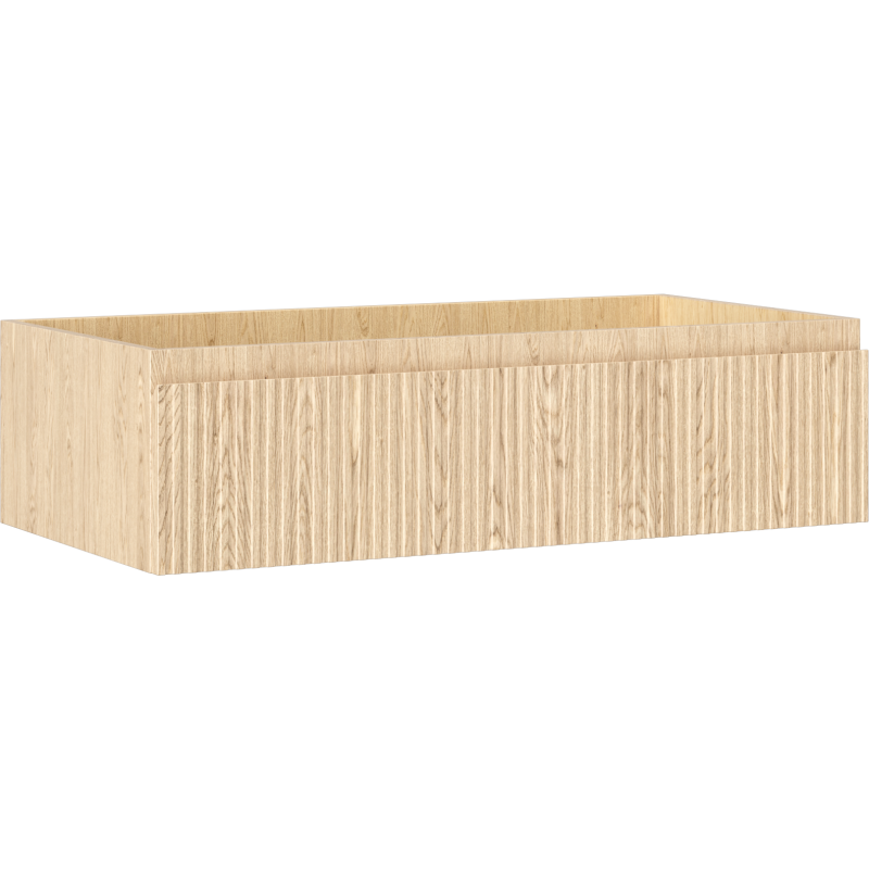 Mexen Rivel bathroom cabinet under sink 90 cm, 1 drawer, grooved, oak - 91A20-09023-1-BF81